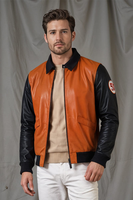 Goku 59 DBZ Cosplay Bomber Leather Jacket