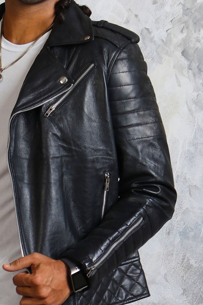 Black Leather Jacket For Bikers
