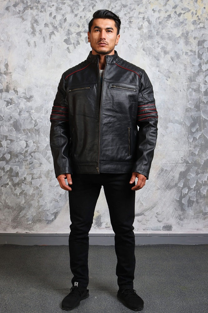 Black Leather Jacket For Mens