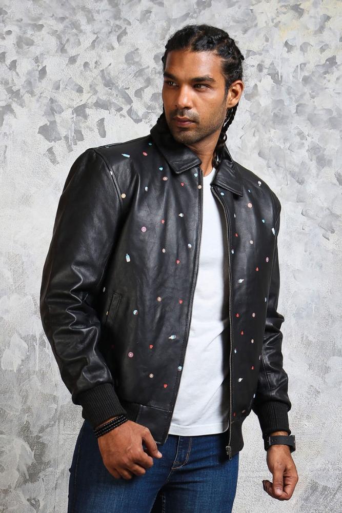 Leather Bomber Jacket Mens Goodtimes