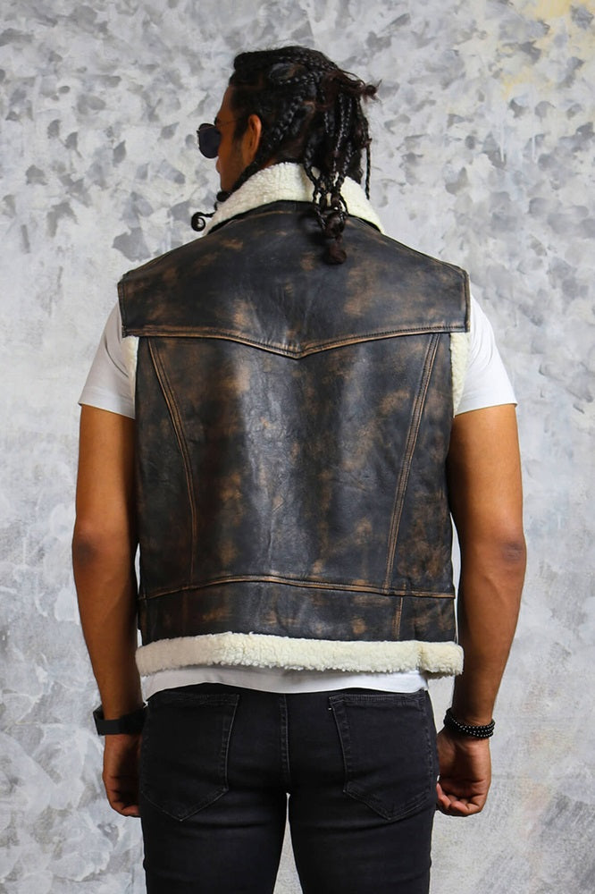 leather vest with cargo pockets