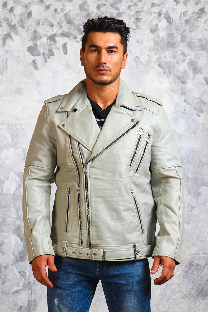 White Moto Jacket Leatherman