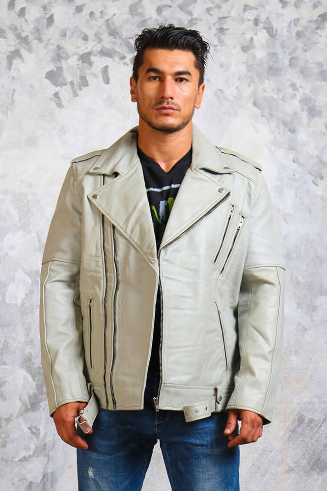 White Motorcycle Jacket Mens