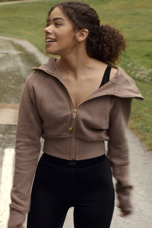 Antonia Gentry Ginny And Georgia Brown Fleece Hooded Jacket