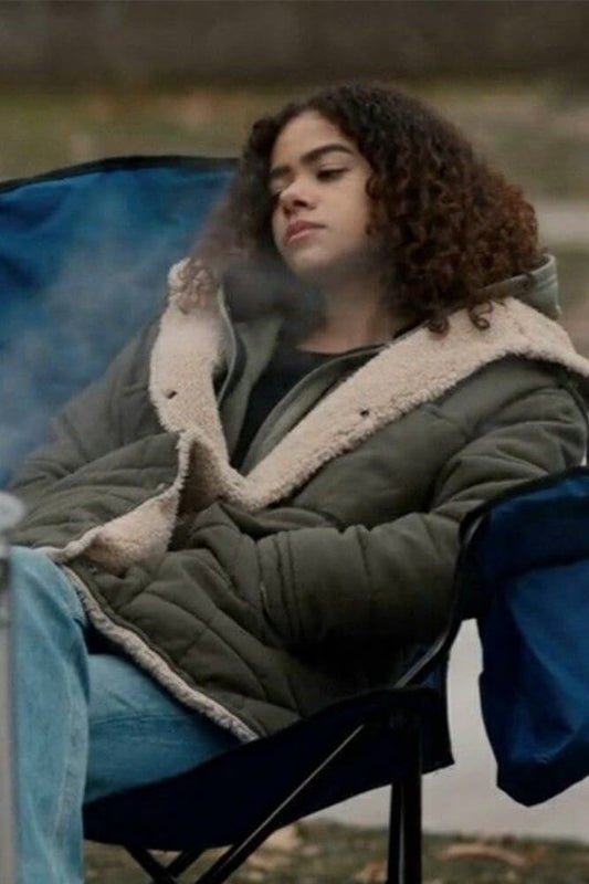 Ginny And Georgia Green Shearling Jacket