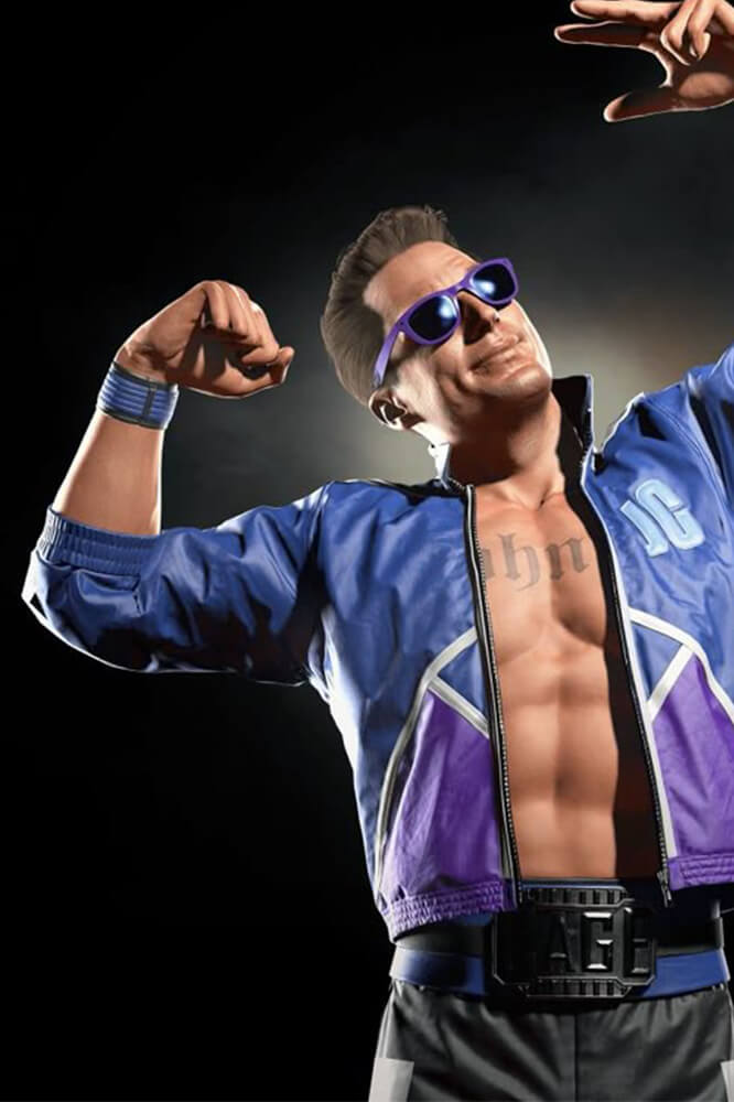 Mortal Kombat 2 Johnny Cage Cropped Leather Jacket