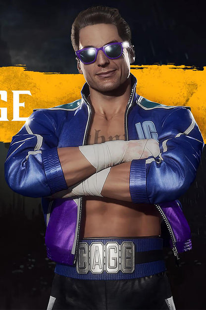 Mortal Kombat II Johnny Cage Karl Urban Cropped Leather Jacket