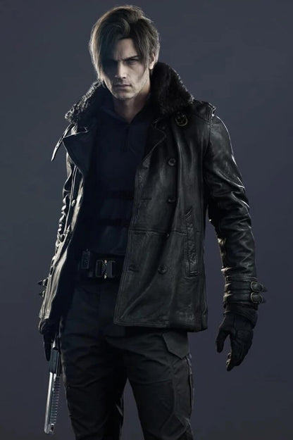 Resident Evil 9 Requiem Leon S Kennedy Black Leather Jacket