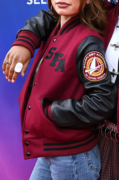 Star Trek Starfleet Academy Maroon Varsity Jacket