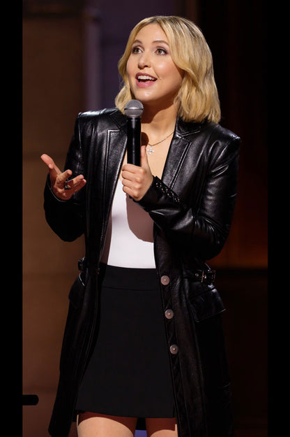 Taylor Tomlinson Prodigal Daughter Black Leather Coat