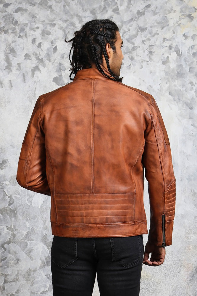 Mens Vintage Motorcycle Leather Jacket