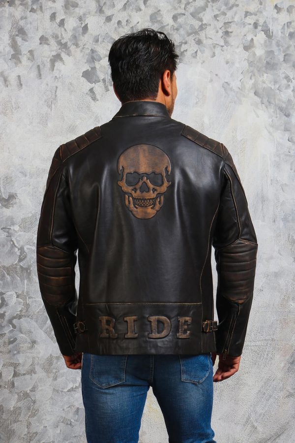 Skull Motorcycle Jacket Mens Outfit