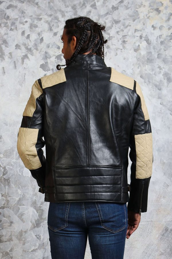 black leather motorcycle jacket mens