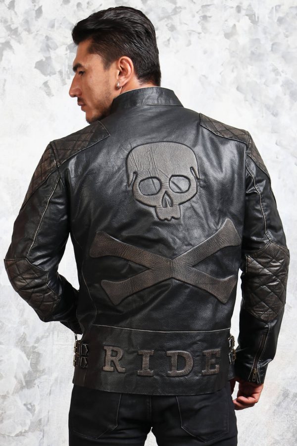 skull and crossbones leather jacket
