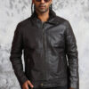 Black Leather Jacket Mens Fashion